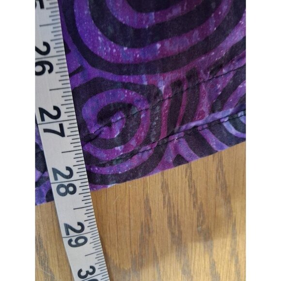 Earthroamer Vintage Purple Swirl Button-Up Shirt By Earthrags Short Sleeve Light - Picture 5 of 5